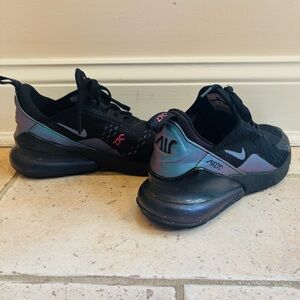 Rare Nike Air Max 270 Black with Iridescent Details (Size 5Y)
